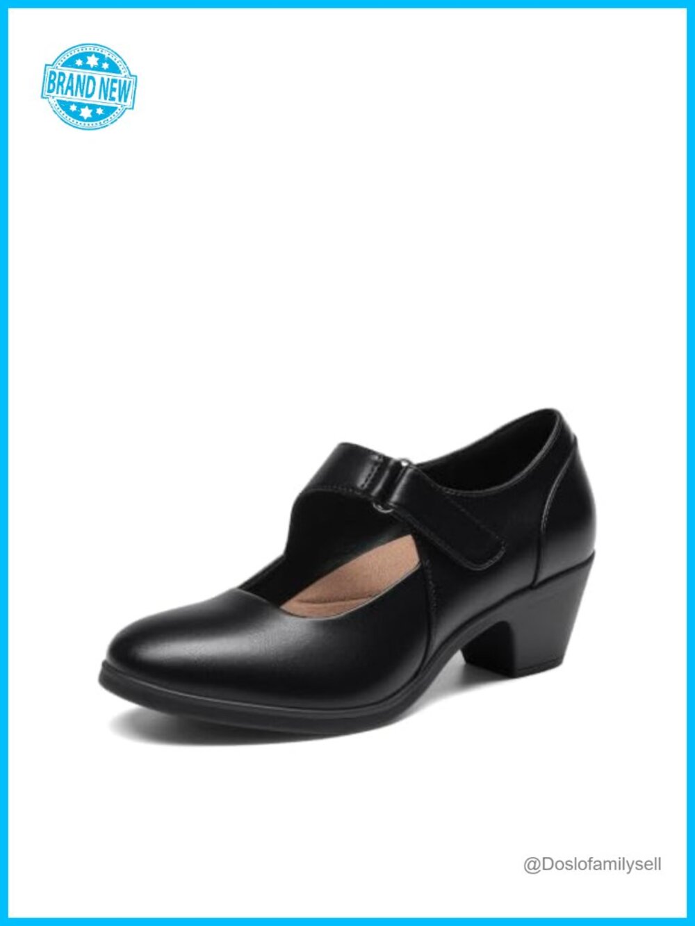 Women's Mary Jane Dress Shoes Block Pumps Heels
